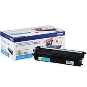 Tóner Brother TN433C cian, rendimiento apróximado 4,000 páginas, compatible con MFCL8900CDW