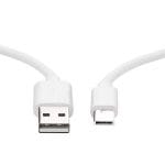 Cable USB A a TIPO C, color blanco. 1 metro de largo. Alta resistencia de materiales y carga rápida DB-G-USBCB