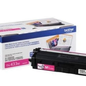 Tóner Brother TN433M magenta, rendimiento apróximado 4,000 páginas, compatible con MFCL8900CDW