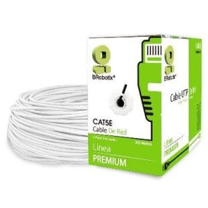 Bobina UTP, CAT5e, 305 m, Interior, Blanco, CCA, en Caja Protectora, c/Tubo Despachador, Metreada, Ideal p/ RED / CCTV, BROBOTIX 6001684