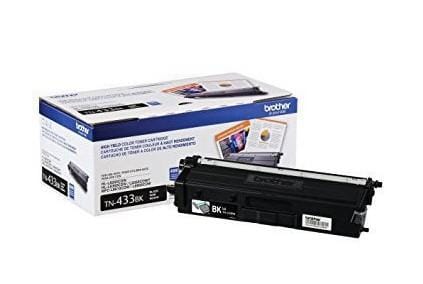 Tóner Brother TN433BK negro, rendimiento apróximado 4,500 páginas, compatible con MFCL8900CDW