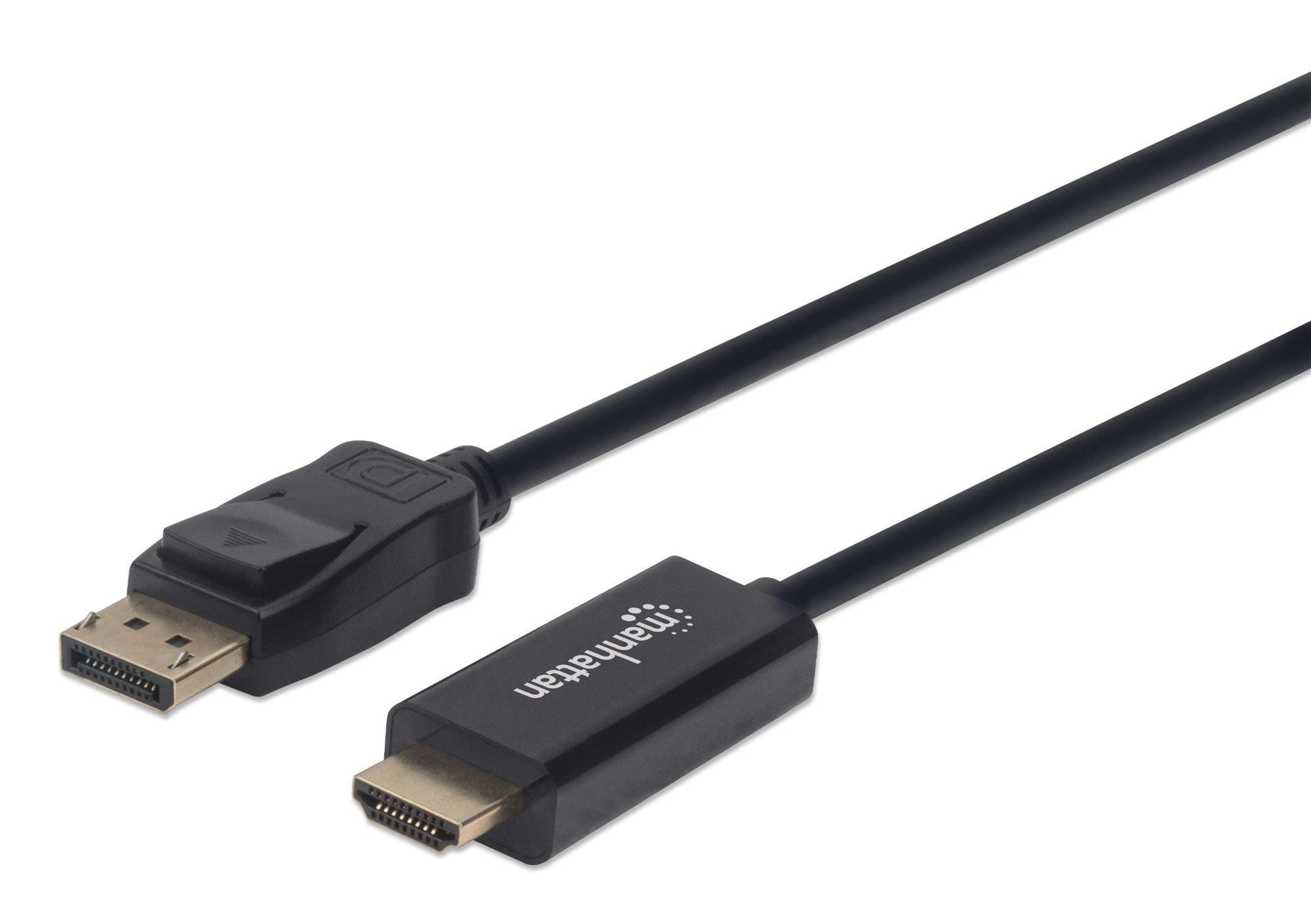 152662 Cable DisplayPort Macho a HDMI Macho, 1 m, negro resoluciones de video Full-HD hasta 1080p a 60Hz
