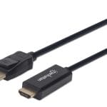 152679 Cable DisplayPort Macho a HDMI Macho, 1.8 m, negro; resoluciones de video Full-HD hasta 1080p a 60Hz