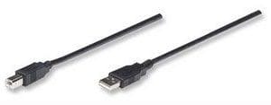 333382 Cable para Impresora USB 2.0 de USB A macho/ USB-B macho, 3 m Color Negro.