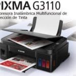 Multifuncional de inyección de tinta CANON Pixma G3110 2315C004AB Tecnología Tinta Continua. Funciones: Impresora - Copiadora - Escáner Velocidad de Impres