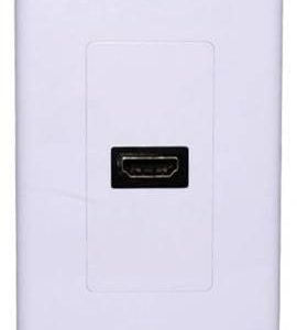 TAPA - FACEPLATE DE 1 PANEL CON JACK HDMI HEMBRA, UNIVERSAL, STANDARD, BLANCO, BROBOTIX 163225