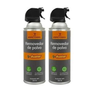 Kit de 2 pack de aire comprimido de 330ml PC-034100 Eliminador de polvo y contaminantes para áreas difíciles de limpiar