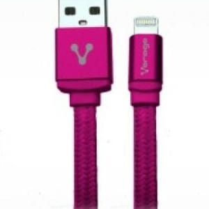 Cable Lightning VORAGO CAB-119, Rosa, 1 m, Cable Lightning