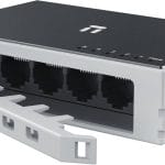 Switch NETIS modelo ST105D, 5 puertos 10/100Mbps Switch de escritorio, carcasa metálica con Seguro de conector incorporado, No administrable