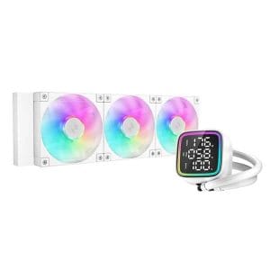 Enfriamiento Liquido Gaming DEEPCOOL LD360 WH (R-LD360-WHDMMN-G-1),ARGB, Blanco, 360mm, 2400RPM, Socket LGA 1700,1200/AM4, AM5