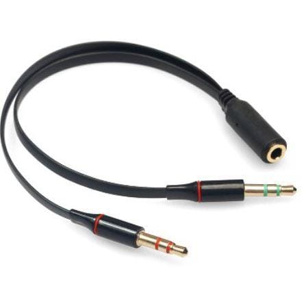 Adaptador Stereo 651404 Y, 3.5 mm Hembra a 3.5 mm BROBOTIX 651404, 3.5 mm, Negro, 20cm