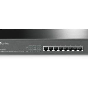 Switch Gigabit TP-Link No administrable POE (TL-SG1008MP) , Negro, 126W, 8 puertos