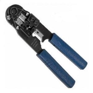 Pinza para Crimpear Plug Modular RJ45, Corta y Pela, Azul-negro, 000210 BROBOTIX