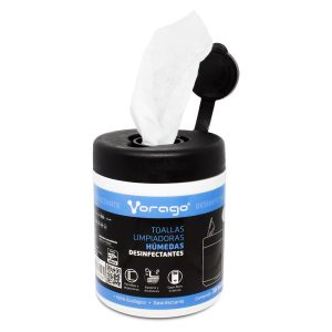 Toallas Vorago CLN-107 humedas desinfectantes bote 30PZ