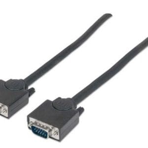 311748 Cable SVGA HD15 macho a HD15 macho, de 3.0m Color Negro, Completamente blindado para reducir la interferencia EMI.