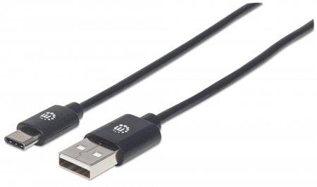 354929 Cable para Dispositivos USB C de Alta Velocidad. USB 2.0, A macho/ C macho, 480 Mbps, Longitud 2m, Color Negro