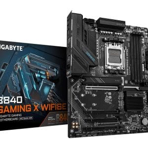 TARJETA MADRE GIGABYTE ATX B840 GAMING X WF6E, DDR5, AM5, 256 GB, PARA AMD