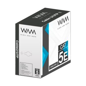 Bobina UTP CAT5e para interior, 4 pares, 24 AWG, bobina de 305 mts, color gris
