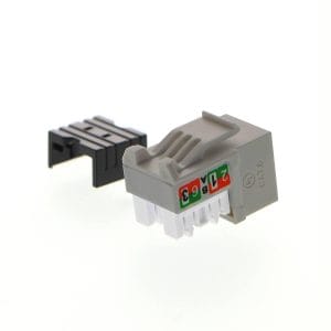 Módulo Keystone jack  RJ-45 hembra Cat.6 Sin blindaje, tipo 110, Gris PCGKJC6TYRJGR