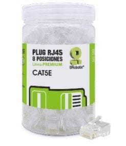 Plugs RJ45, CAT5e, Multifilar, Modular, UTP sólido, Bote c/100 Pzs, Contactos c/Chapa de oro a 30 micras, Transparente, 263786 BROBOTIX