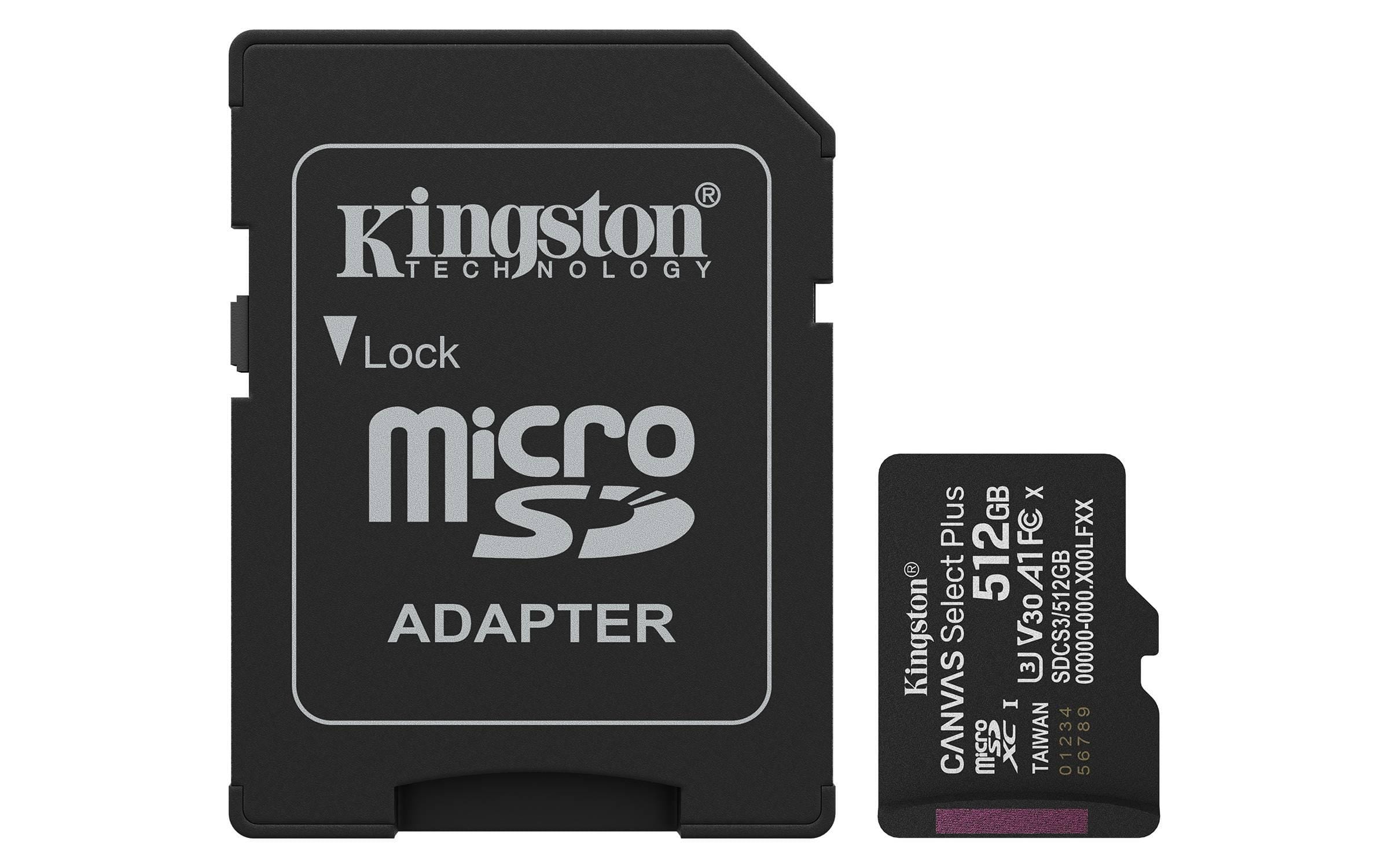 MEMORIA MICROSD KINGSTON CANVAS SELECT PLUS GEN3 64GB R.100MB/S CL10 UHS-I U1 V10 A1