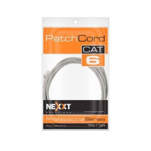 Cable patch cord Cat.6 UTP, multifilar, con revestimiento tipo CM, 2.10M, Gris 24AWG