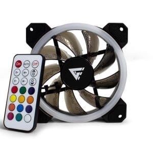 KIT VENTILADORES GAME FACTOR FKG400, 3 FANS 120MM, RGB, 2 TIRAS LED, CONTROL REMOTO