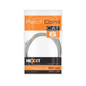 Cable patch cord Cat.6 UTP, multifilar, con revestimiento tipo CM, 3.00M, Gris 24AWG