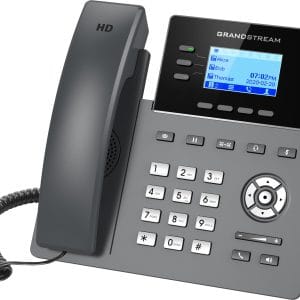 Teléfono IP de 3 líneas con 6 cuentas SIP, conferencia de 5 vías, GDMS, Gigabit Sin Poe pero SI incluye su fuente de alimentación