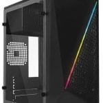 Gabinete  ACTECK KIOTO GC460 RGB ESSENTIAL, Gabinete, Micro-ATX, Mini-ITX, Negro, 500 W