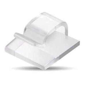 ORGANIZADOR DE CABLES, ORGANIZADOR ADHESIVO PARA CABLES, PAQUETE CON 24 PIEZAS, COLOR TRANSPARENTE, 406320, BROBOTIX