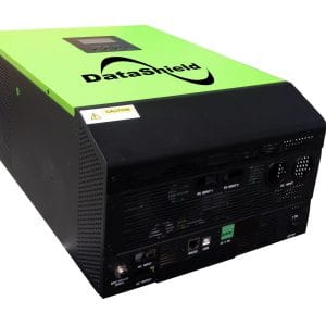 Inversor Cargador Solar Híbrido DATASHIELD IN-5000, 220VCA, 50 Hz/60 Hz,  Red o Generador, Negro con Verde