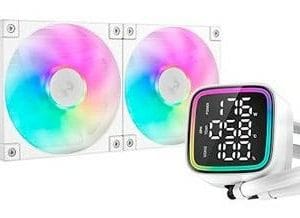 Enfriamiento Liquido Gaming DEEPCOOL LD240 WH (R-LD360-WHDMMN-G-1),ARGB, Blanco, 240mm,  2400RPM, Socket LGA 1851,1700/ AM5