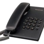 PANASONIC Telefono analogico, control de volumen, ajuste de tono, Flash, Redial, pared/escritorio, Negro