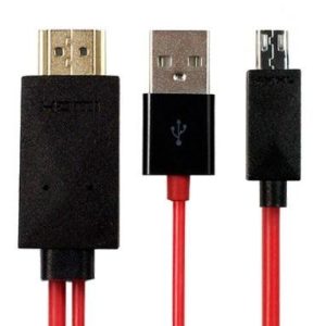 Cable MHL BROBOTIX 017828, HDMI, Rojo