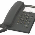 PANASONIC Telefono analogico, marcador rapido de 10 numeros para pared/escritorio, Negro
