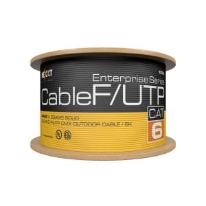 Bobina de Cable Cat.6  F/UTP, revestimiento tipo CMX Externo, 305M, Negro Enterprise 100% Cobre 23 AWG