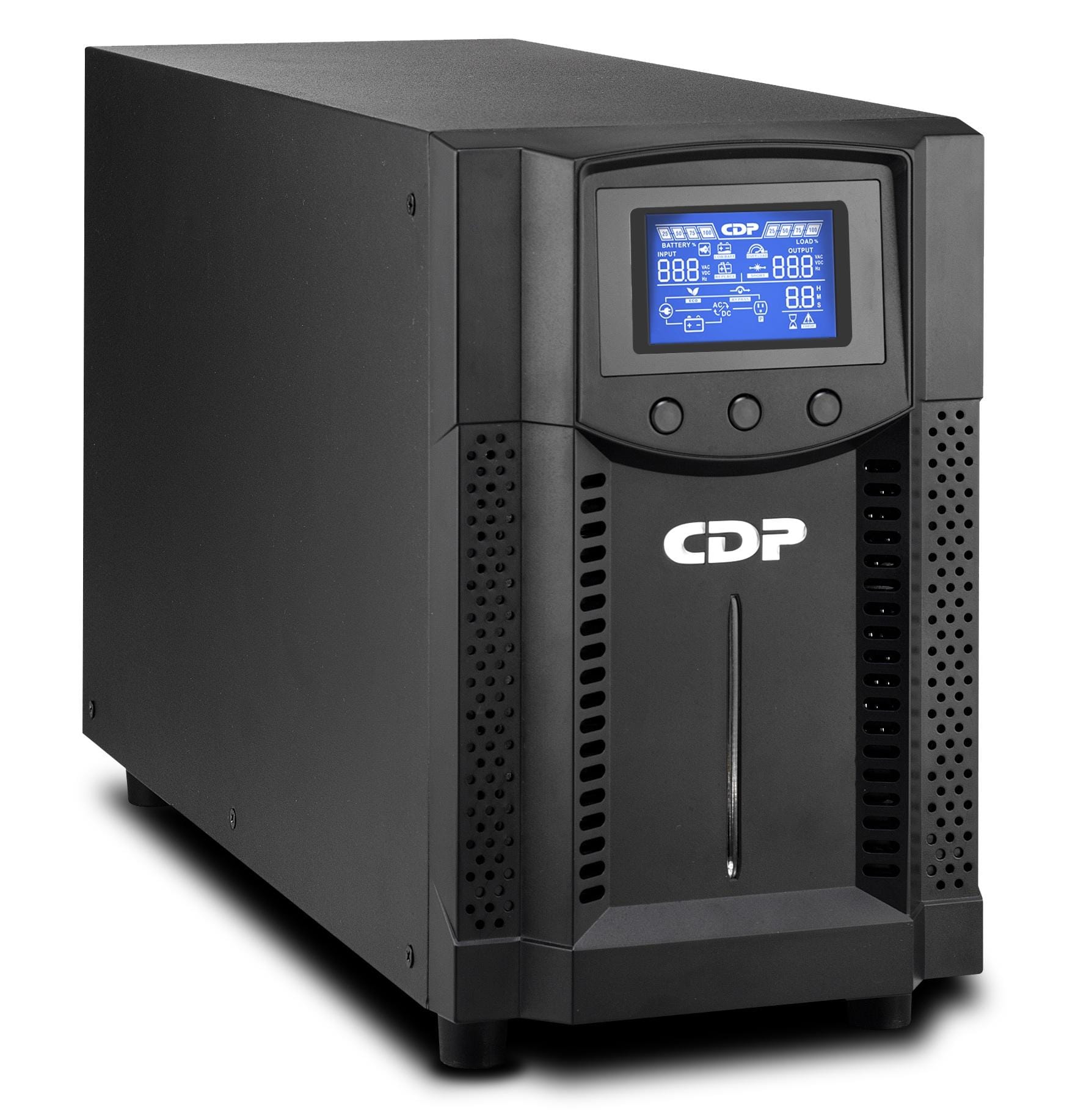 No-Break CDP UPO11-1AX 1000VA/1000W FP 1.0 Online UPS Torre, LCD UL, FCC, CE 120 Vac