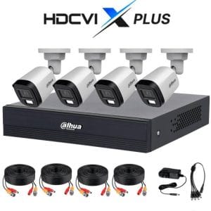 Kit de Videovigilancia DAHUA 4 canales KIT DE 4 CH 2MP KITXVR1B04-I/T/4-B1A21N