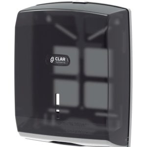 Dispensador de Toalla Inter-doblada Innova ABS antiestático. CLAR SYSTEMS. Color Humo. Capacidad para 600 toallas