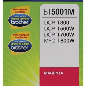 Botella de tinta Brother BT5001M magenta, rendimiento aproximado 5,000 páginas, compatible con DCPT220, DCPT520DW, DCPT720DW, MFCT920DW