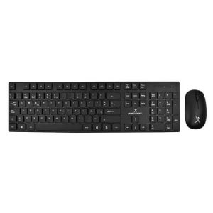 Kit de Teclado y Mouse Inalámbrico Silencioso y Antiderrames Dust Color Negro | PERFECT CHOICE