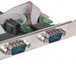 152082 Tarjeta Serial PCI Express de dos puertos DB9, para instalación en buses PCI Express x1, x4, x8 y x16
