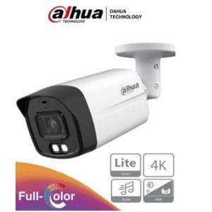DAHUA HAC-HFW1809TLM-A-LED - Camara Bullet 4k Full Color/ 8 Megapixeles/ Lente de 2.8mm/ 106 Grados de Apertura/ Microfono Integrado/ 40 IR
