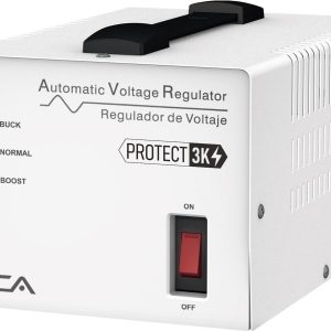 Regulador VICA PROTECT 3K 3000VA/ 1800W, Voltaje 120 VCA, 60Hz, 4 tomas protegidas, 175 joules, indicadores LED, Linea blanca