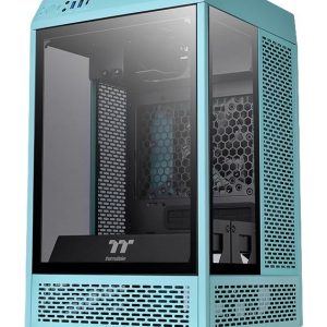 Gabinete Thermaltake Tower 100 Turquesa, con Ventana RGB, Mini-Tower, Mini-ITX, USB 3.0, sin Fuente
