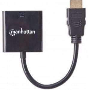 151467 Convertidor HDMI Macho a VGA hembra, negro Largo:30cm.