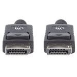 306935 Cable DisplayPort Macho a DisplayPort Macho, Blindado, Negro, 1 m; Resolucion 4K a 60Hz,