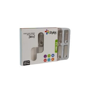 Paquete 10 USB 16GB Metálico STYLOS STUSB1016
