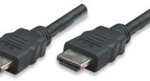 323239 Cable HDMI de Alta Velocidad con Canal Ethernet, HDMI Macho a Macho, Blindado,Color Negro,5 m, HEC,ARC,3D,4K 30Hz.